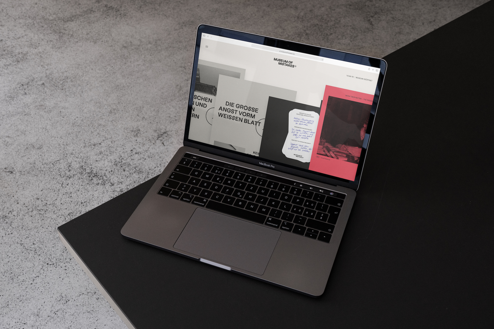 Museum of Mistakes (Desktop view)