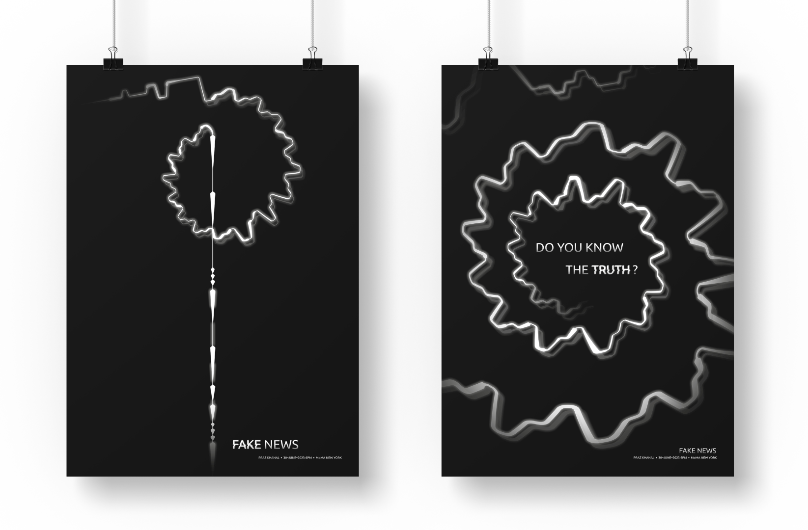 Audiovisuelle Gestaltung Fake News Plakate